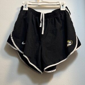 Nike Mizzou Women's Black and White Dri-Fit Shorts